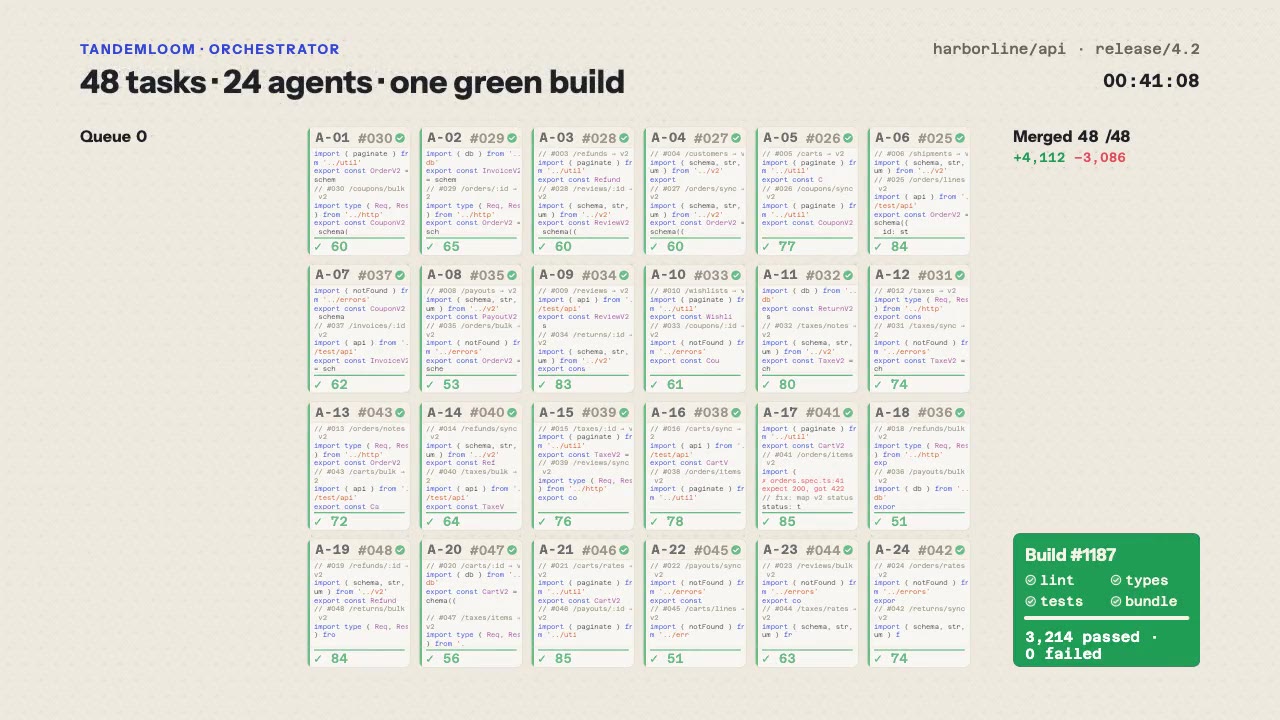 AI Agent Fleet: code animation made with Claude
