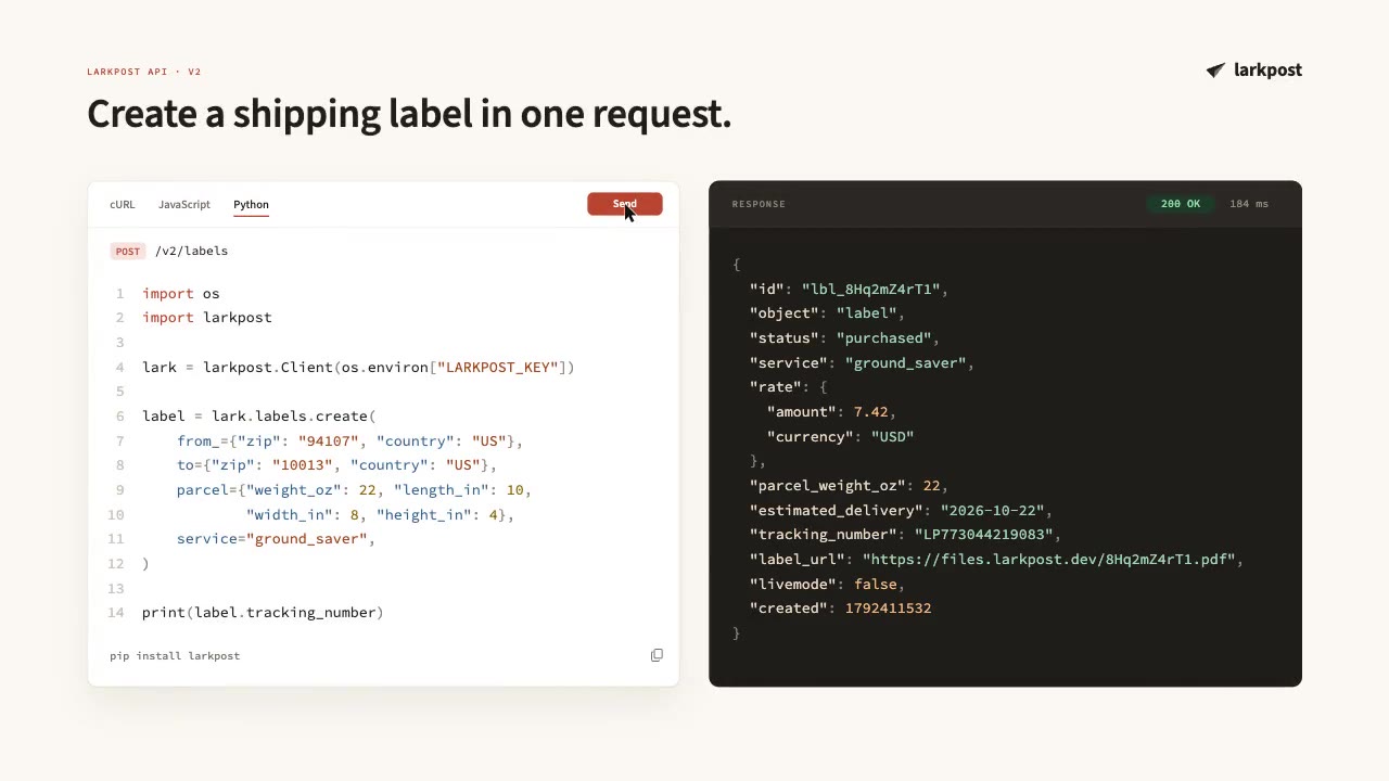 API Request and Response: saas promo animation made with Claude