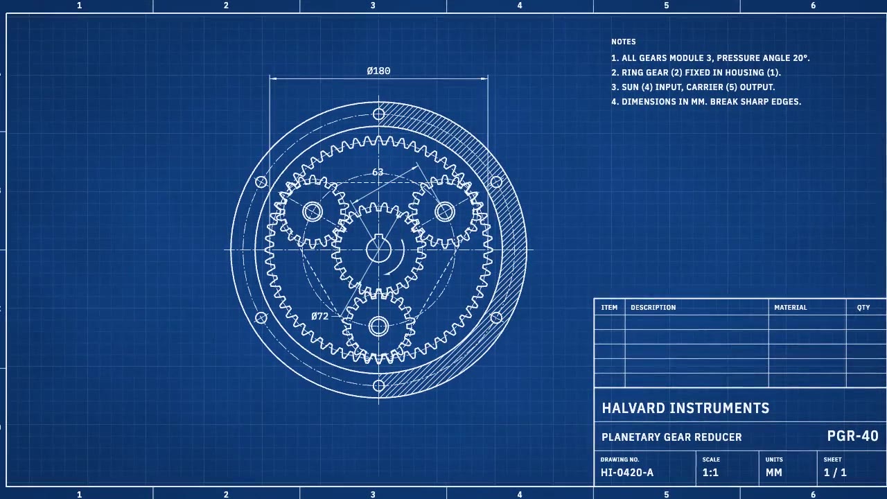 Still from Blueprint Technical Drawing