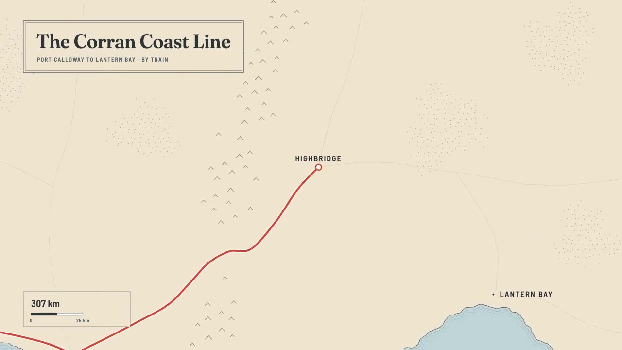 Still from Cartographic Route Map