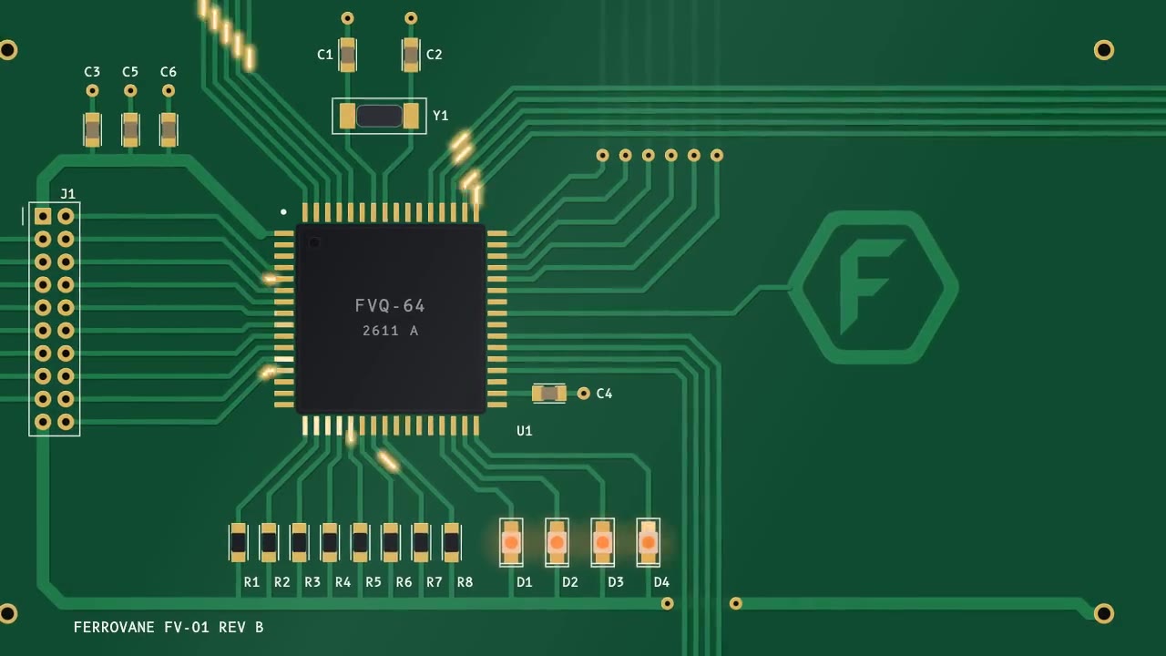 Circuit Board: line art animation made with Claude