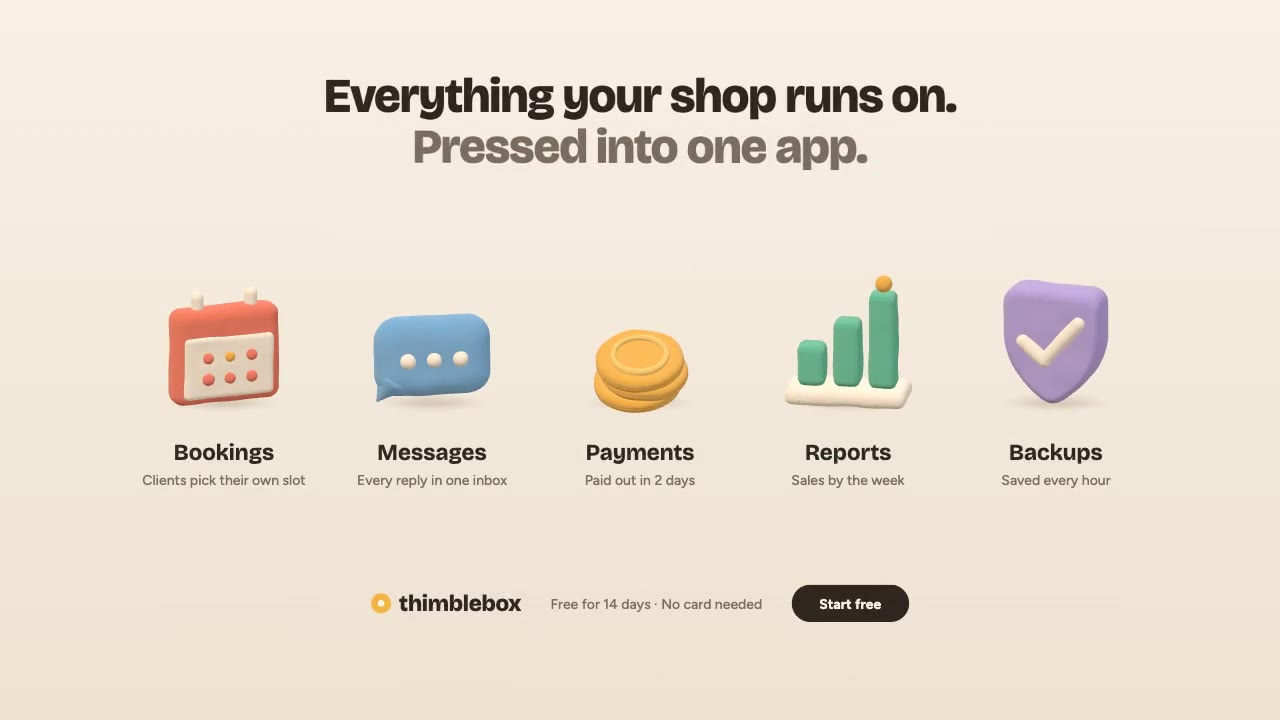 Clay 3D Feature Icons: saas promo animation made with Claude