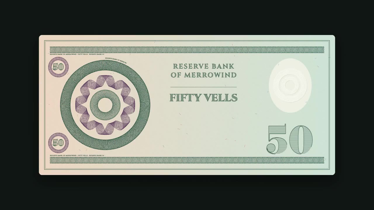 Guilloché Banknote: line art animation made with Claude