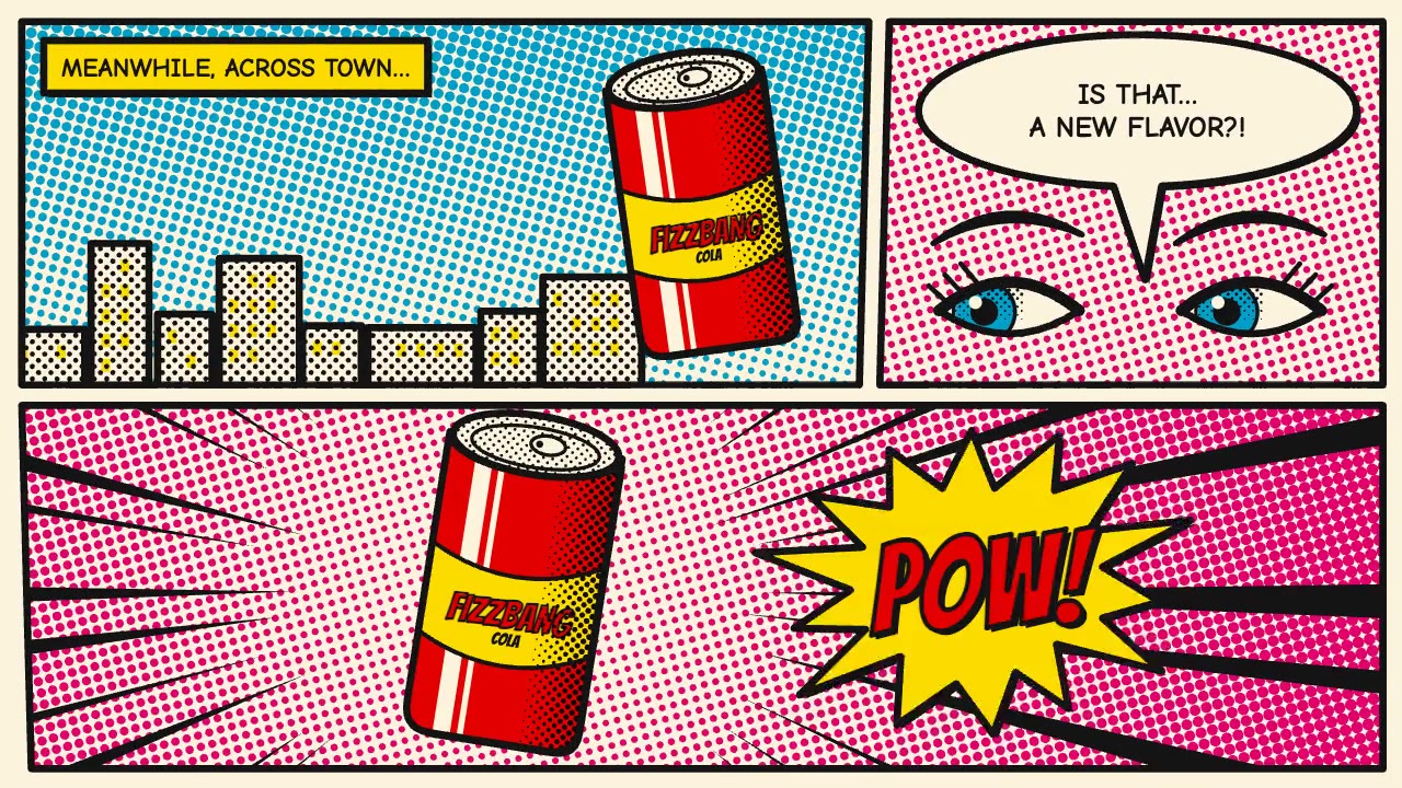 Halftone Pop Art: shapes animation made with Claude