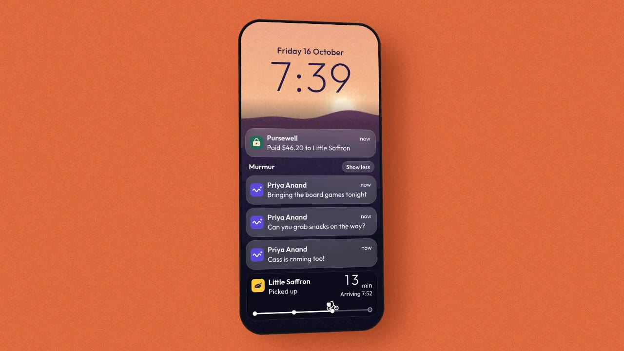 Lock Screen Notifications: phone animation made with Claude