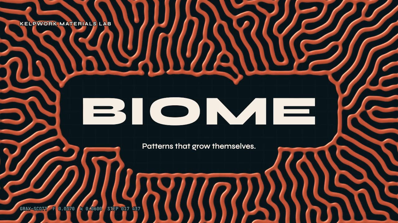 Reaction-Diffusion: shapes animation made with Claude