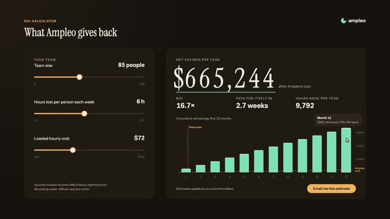 ROI Calculator Sliders: saas promo animation made with Claude