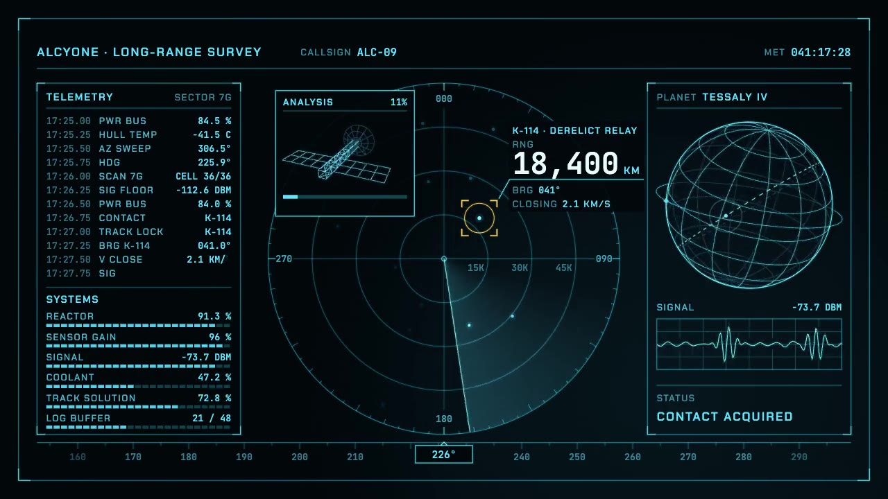 Sci-Fi HUD: product ui animation made with Claude
