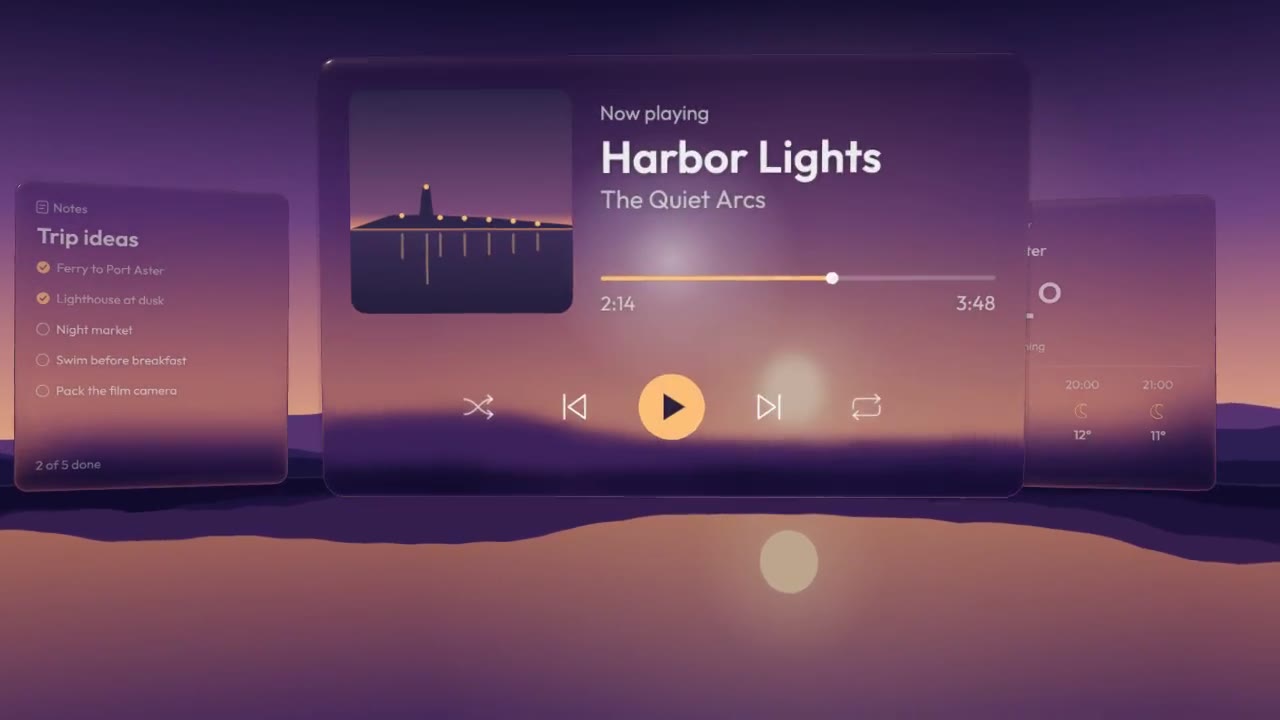 Spatial Glass Windows: 3d animation made with Claude
