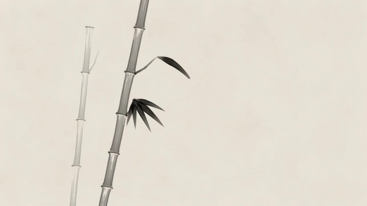 Sumi-e Ink Brush: line art animation made with Claude